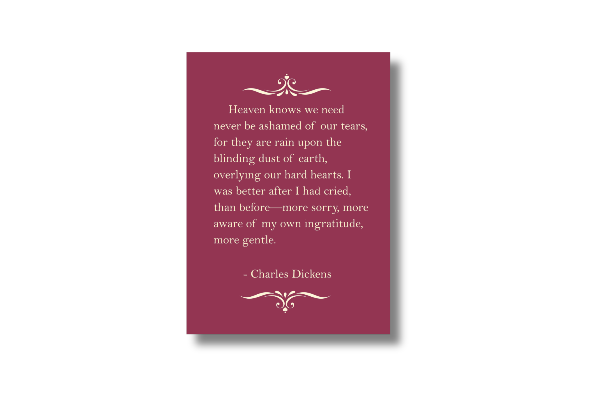 Charles Dickens Tears Quote