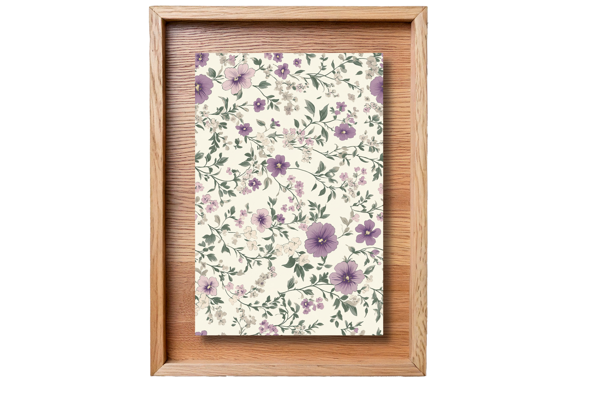"Classic Lavender" Canvas Print on White Oak Frame no background