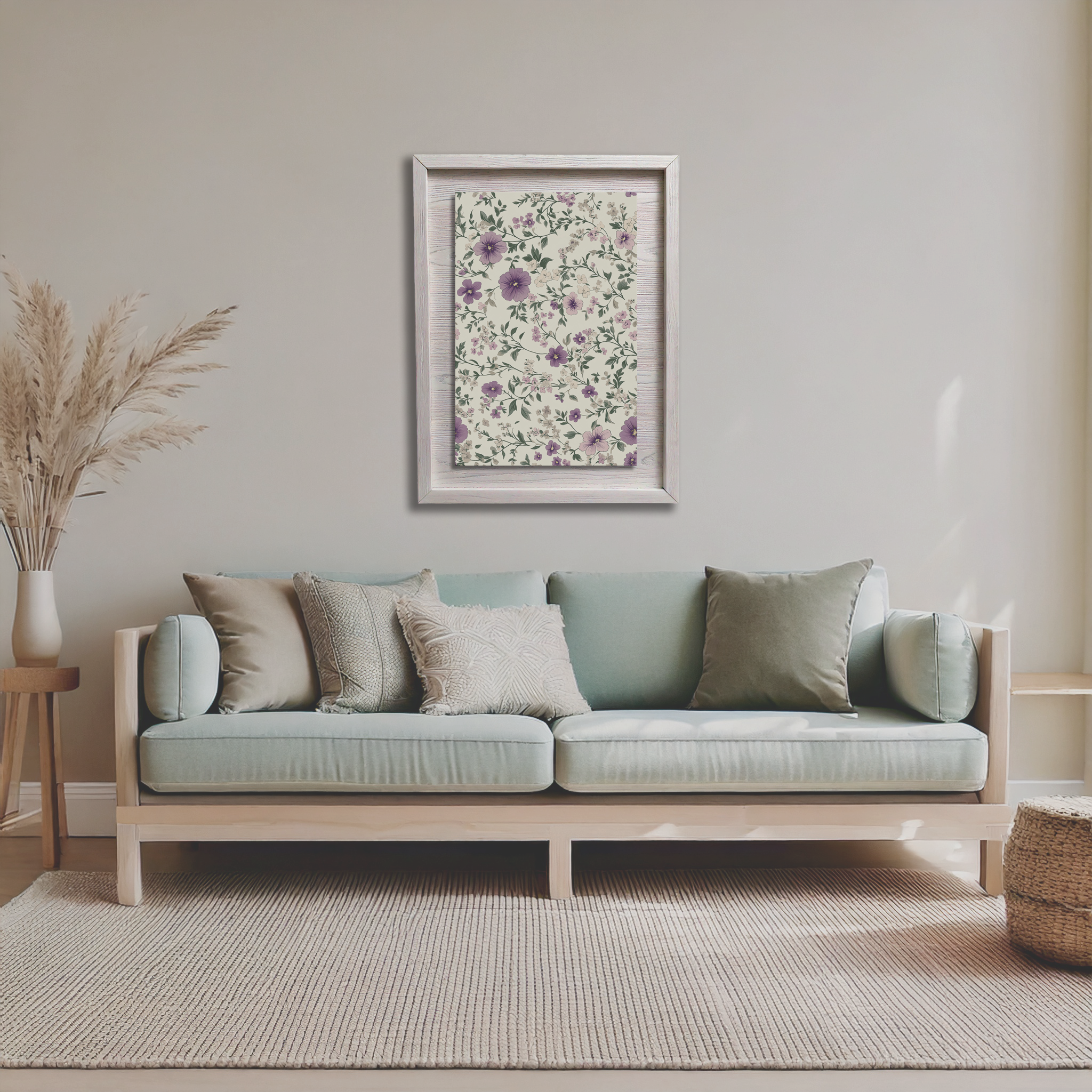 Magnetic White Wood Frame for Canvas Print