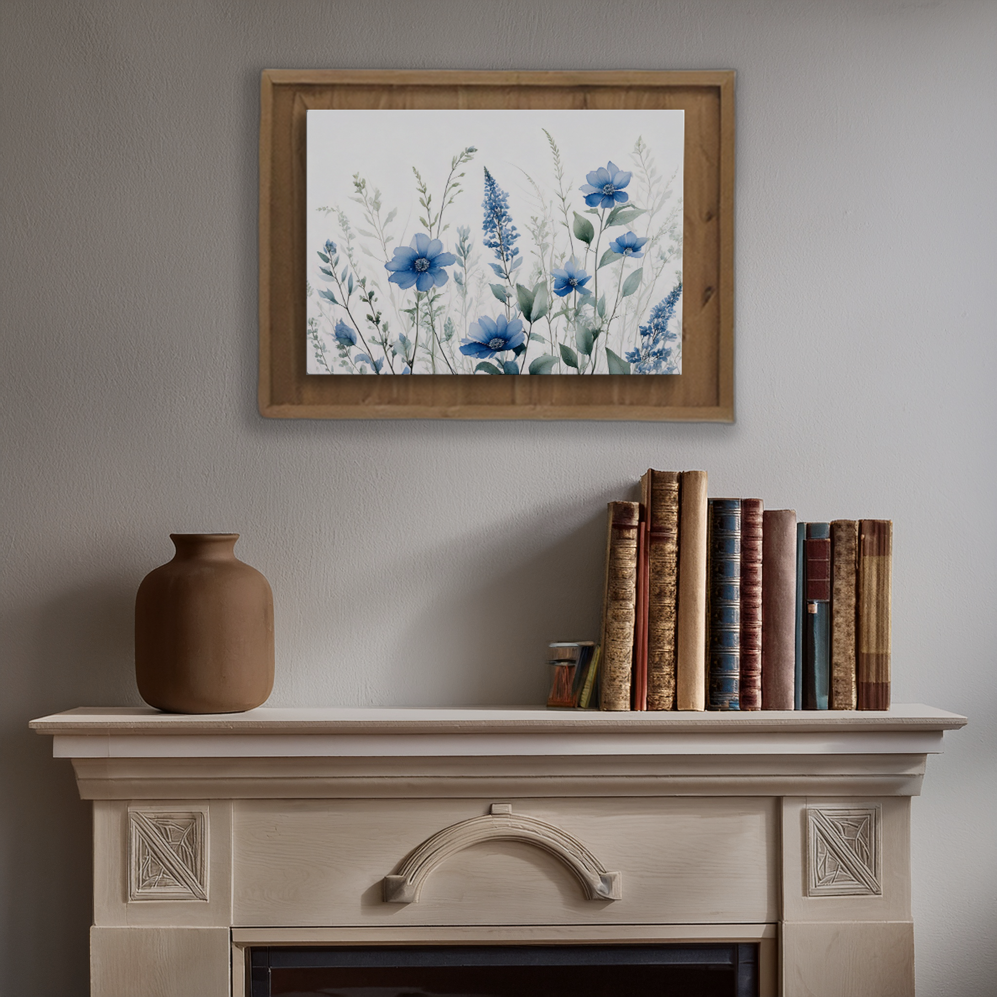 Fields of Blue Wall Art Canvas Print