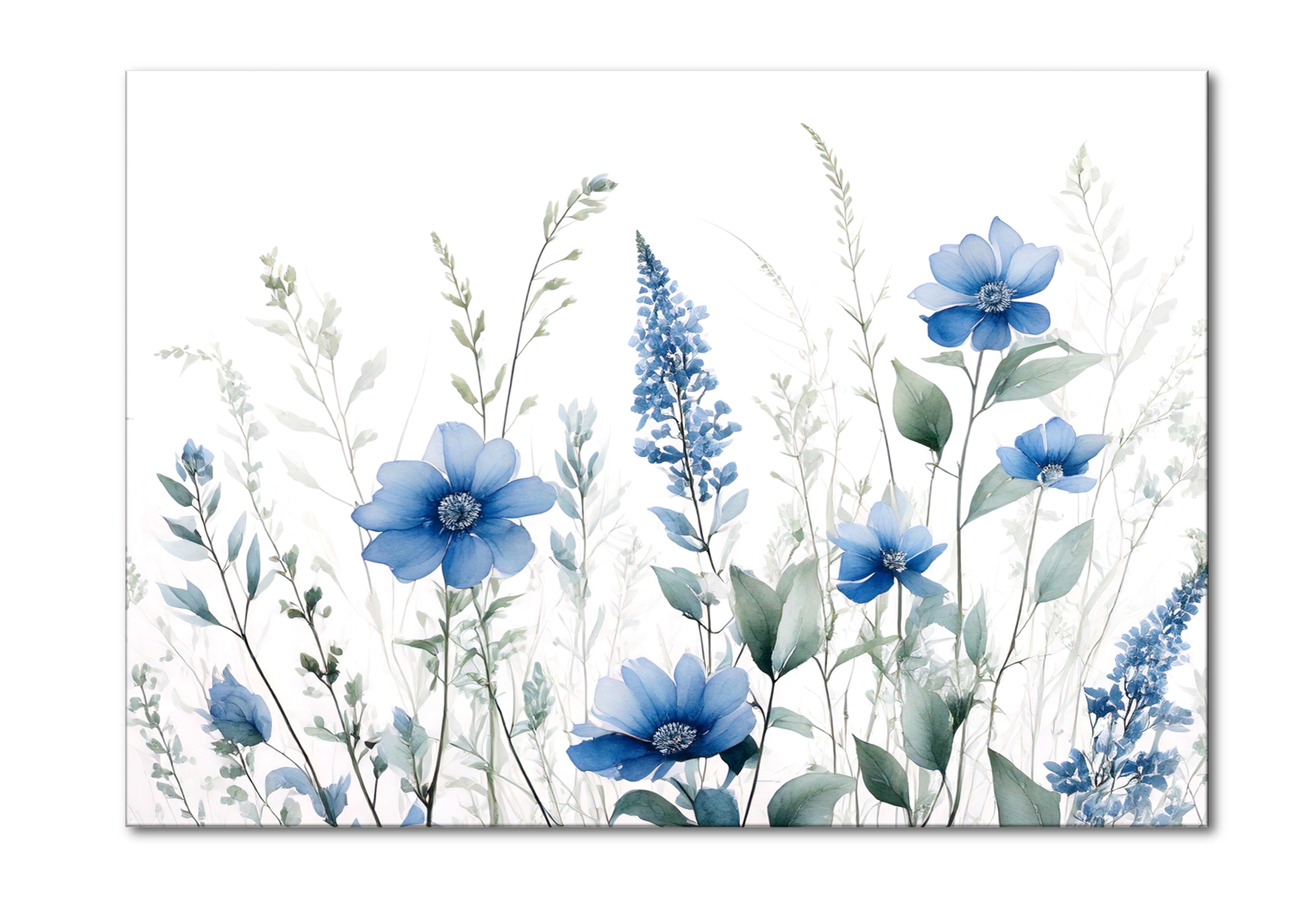 Fields of Blue Wall Art Canvas Print