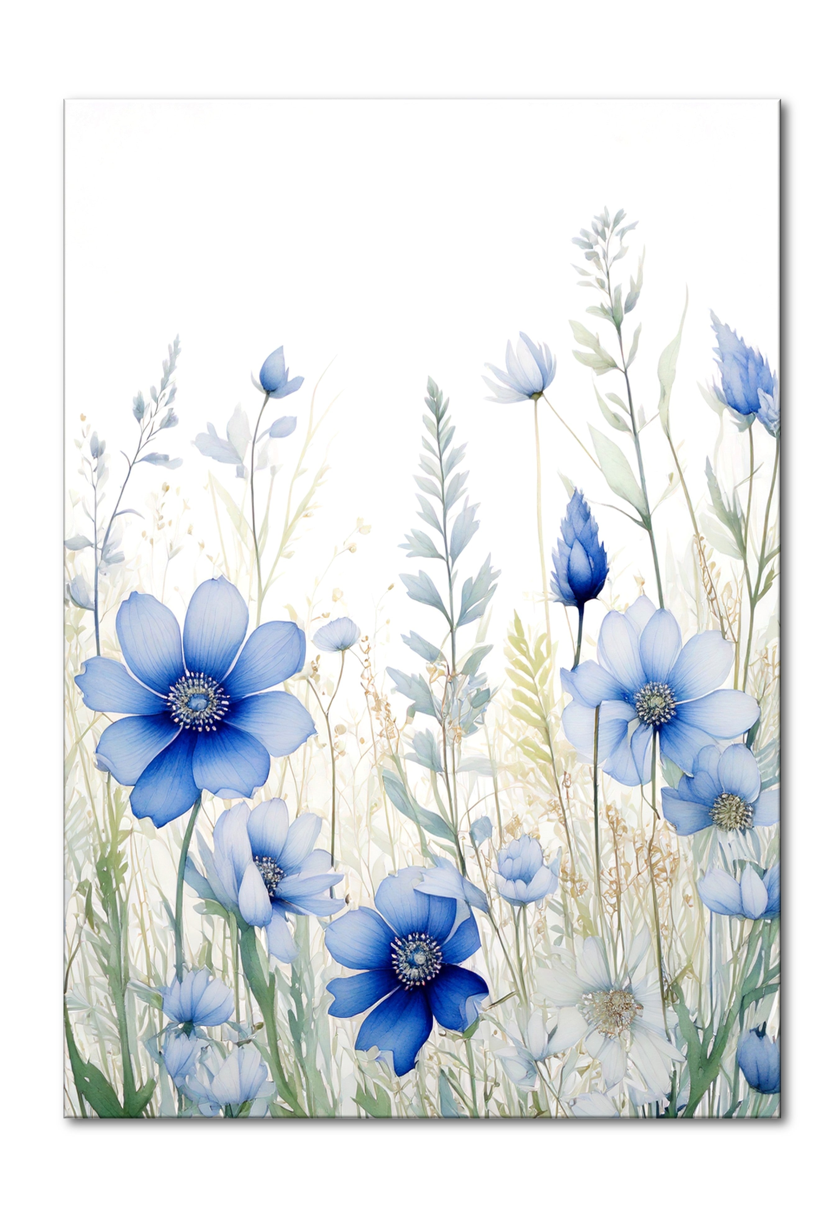 Fields of Blue Wall Art Canvas Print
