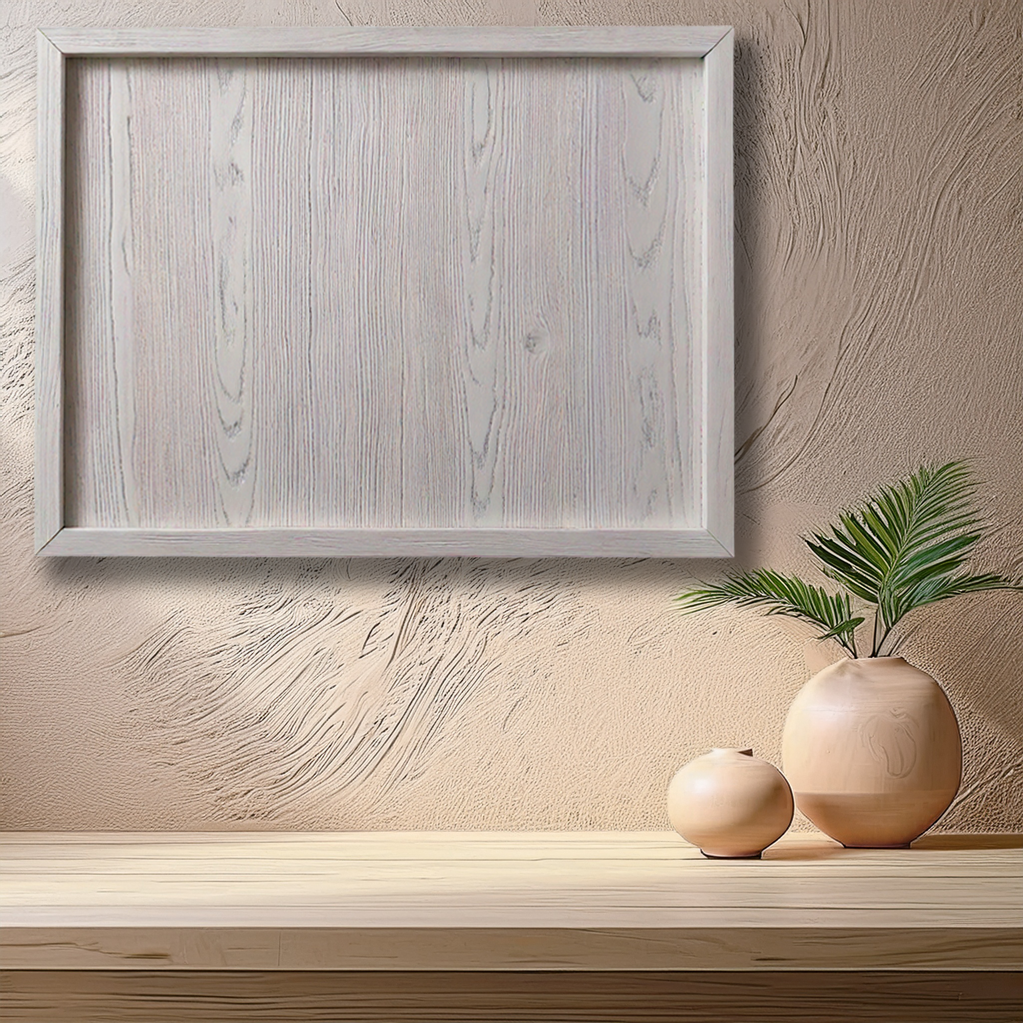 Magnetic White Wood Frame for Canvas Print