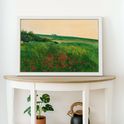 Golden Hour Meadow Canvas Print Painting