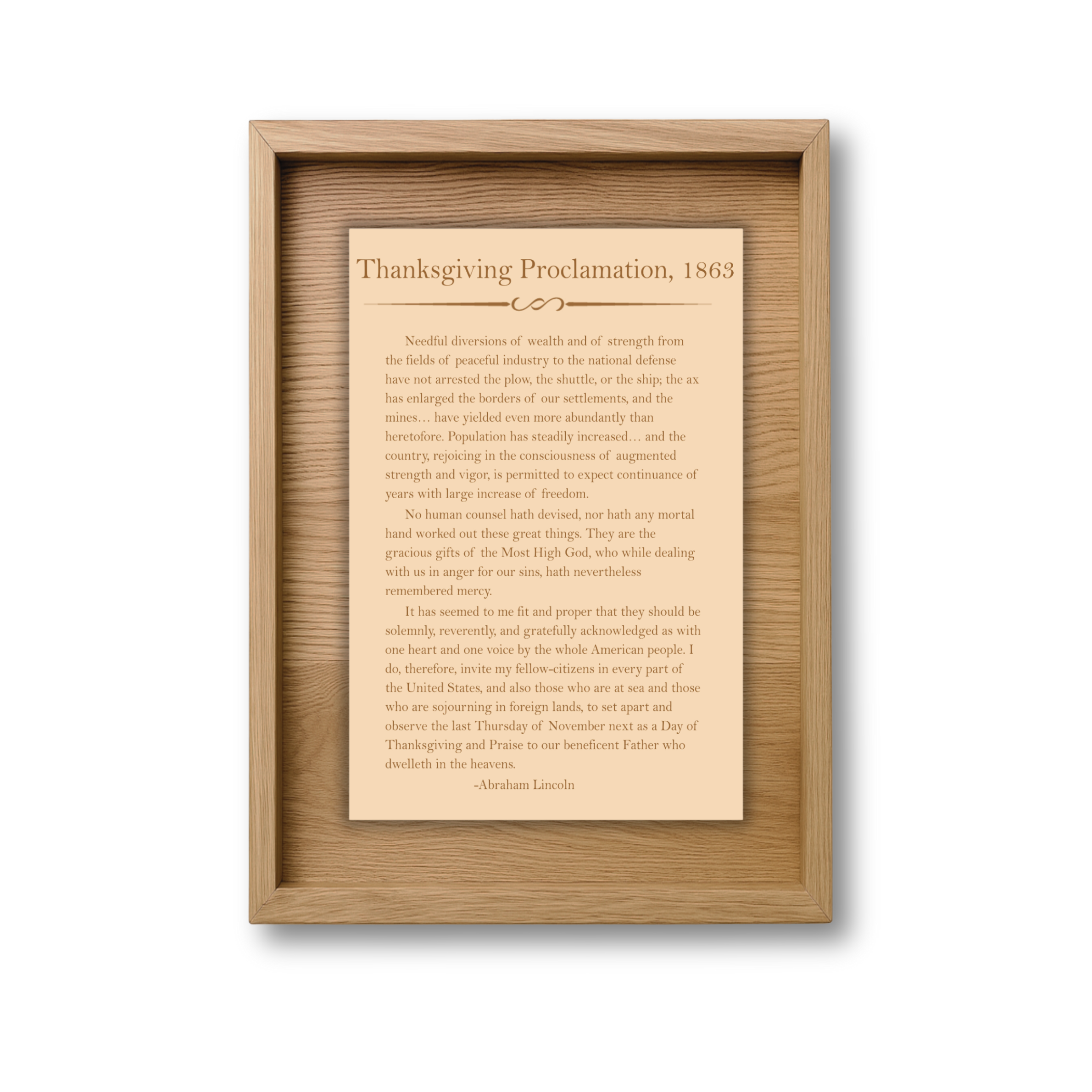 Thanksgiving Proclamation 1863
