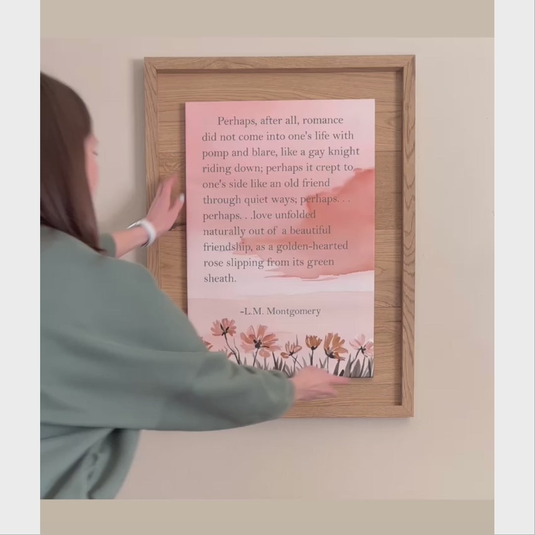 Load video: Magnetic White Wood Frame for Canvas Print