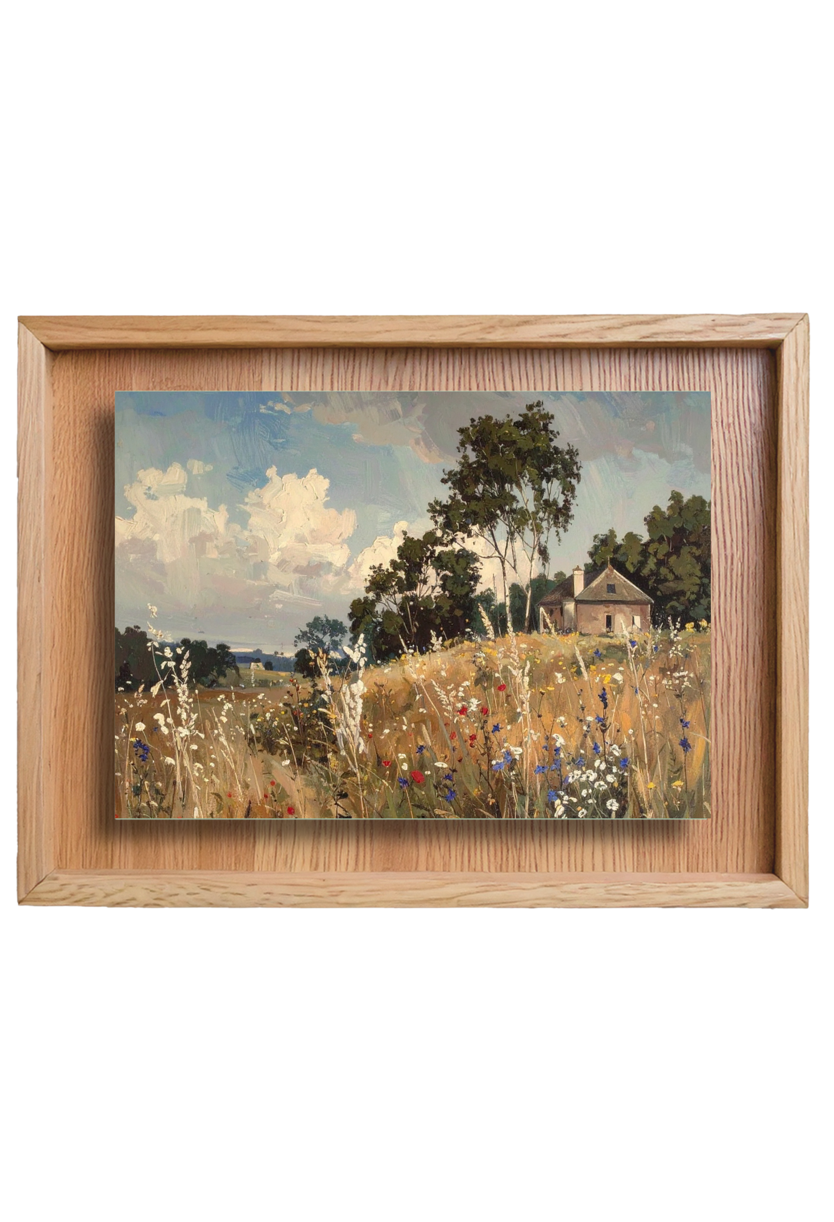 Summer Was Our Best Season Wall Art On White Oak Frame
